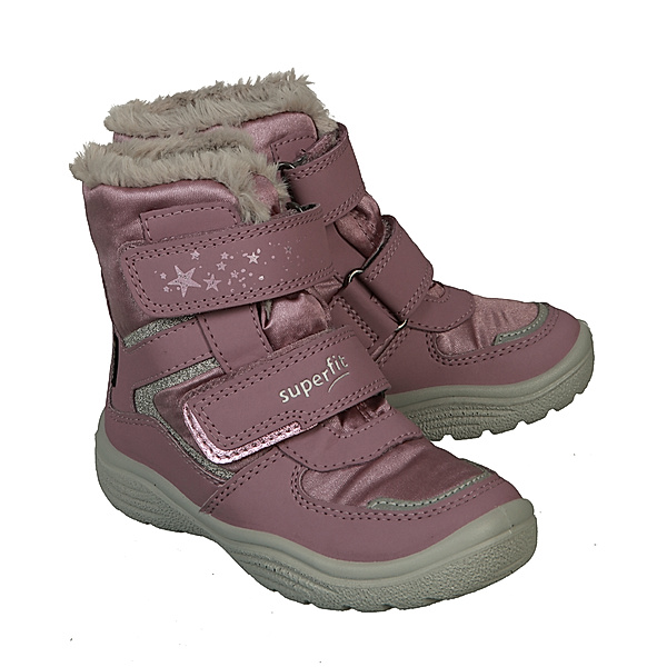 Superfit Klett-Boots CRYSTAL - STAR in lila/rosa