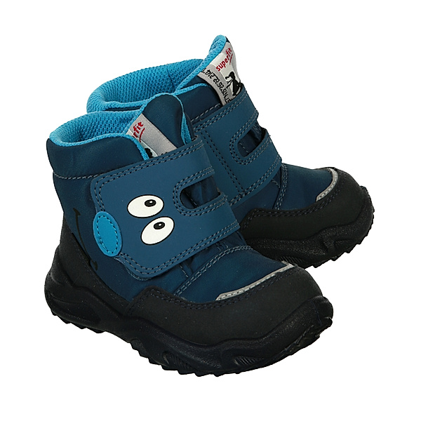 Superfit Klett-Boots GLACIER - EYES in blau/türkis