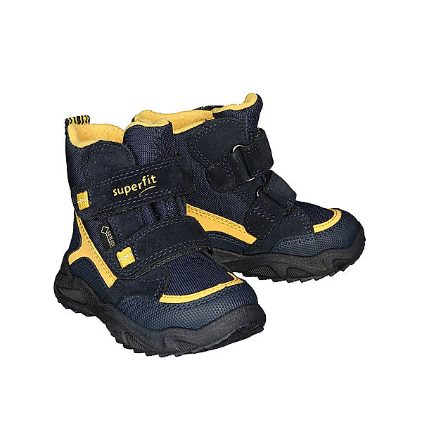 Superfit Klett-Boots GLACIER gefüttert in navy/gelb