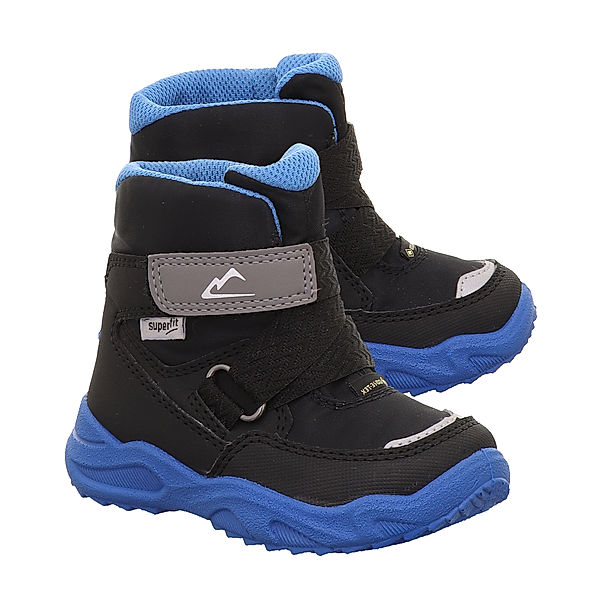 Superfit Klett-Boots GLACIER ZICKZACK gefüttert in schwarz/blau