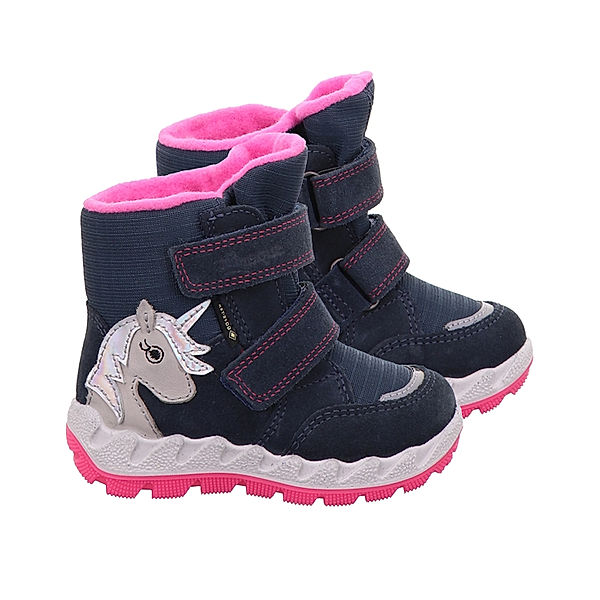 Superfit Klett-Boots ICEBIRD – EINHORN gefüttert in blau