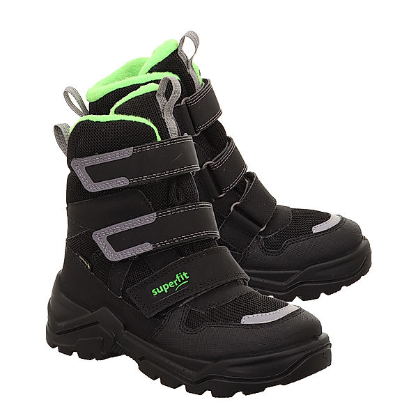 Superfit Klett-Boots SNOW MAX TRIBLE gefüttert in schwarz/hellgrün