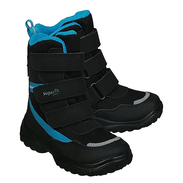 Superfit Klett-Boots SNOWCAT in schwarz/blau