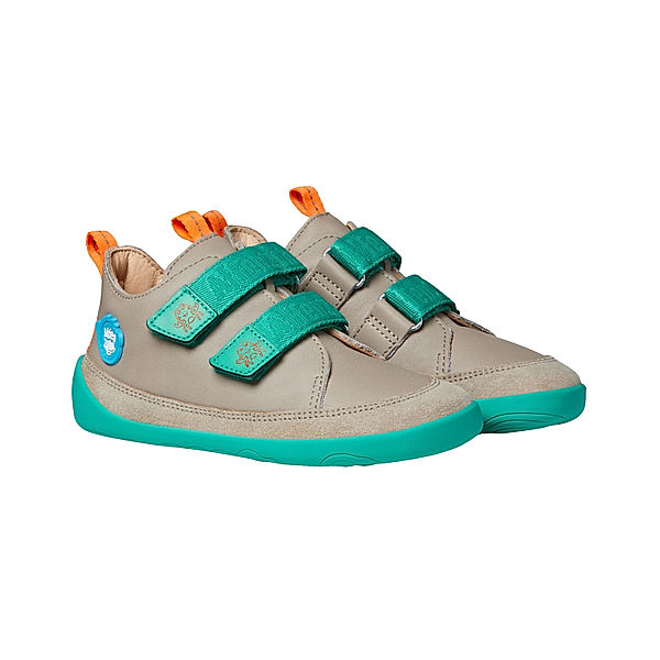 Affenzahn Klett-Halbschuhe BUDDY CRAB in taupe/türkis