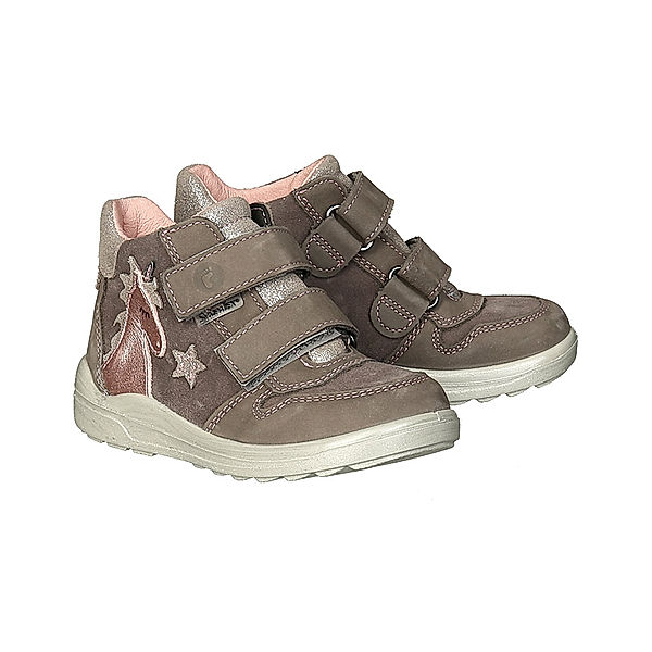 Ricosta Klett-Halbschuhe FANNY mit Glitzer in taupe