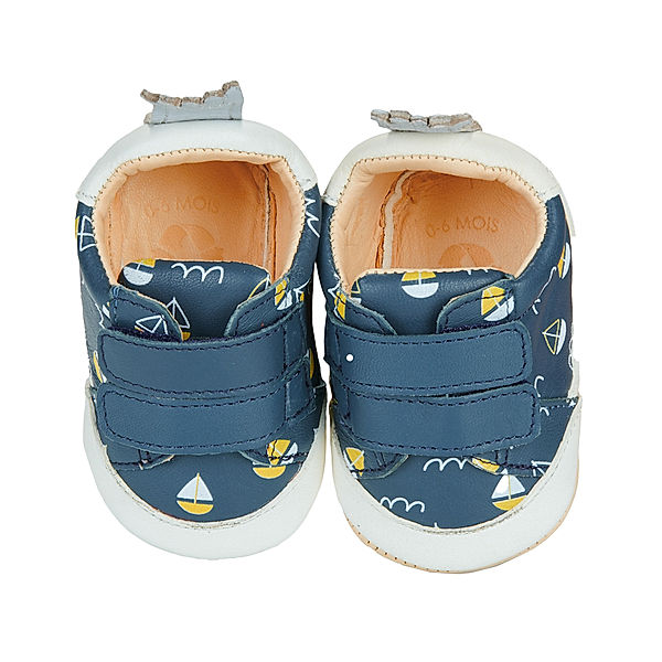 Easy Peasy Klett-Krabbelschuhe MY BLUMOO BOAT in denim