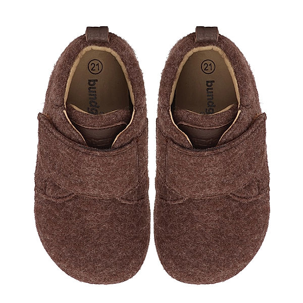 Bundgaard Klett-Krabbelschuhe TANNU WOOL in brown