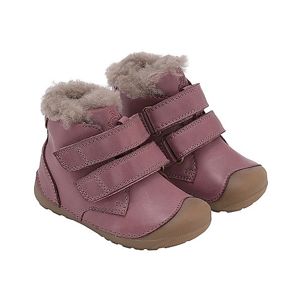 Bundgaard Klett-Lauflernschuh PETIT MID LAMB gefüttert in dark rose