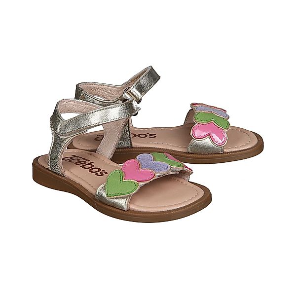 acebos Klett-Sandalen PURE CHIC in platino