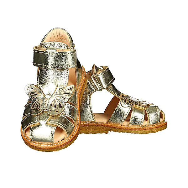 ANGULUS Klett-Sandalen SCHMETTERLING in gold