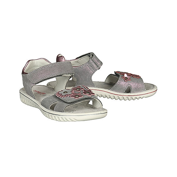 Superfit Klett-Sandalen SPARKLE GLITTER in grau/rosa