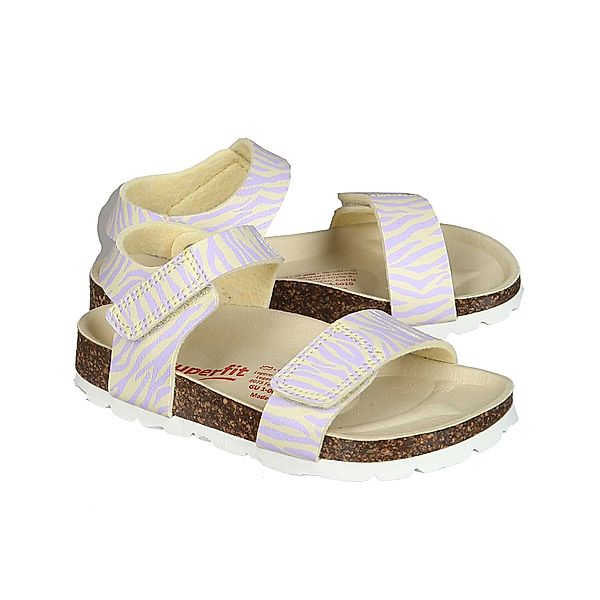 Superfit Klett-Sandalen ZEBRASTREIFEN in gelb/rosa