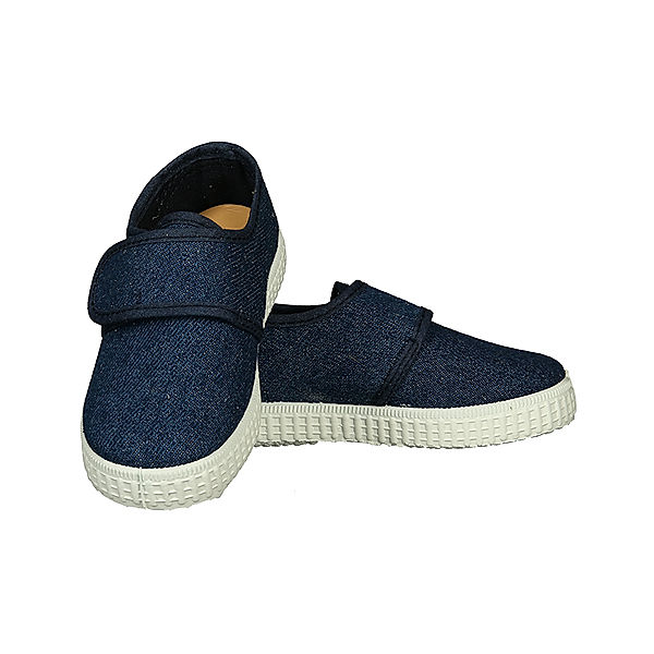 Natural World Klett-Schuhe LISO in dark denim