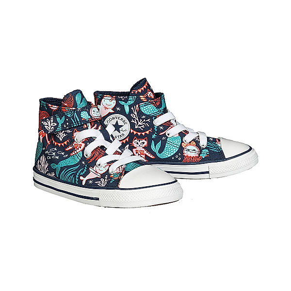 Converse Klett-Sneaker CTAS 1V HI – MERMAID in navy/bunt