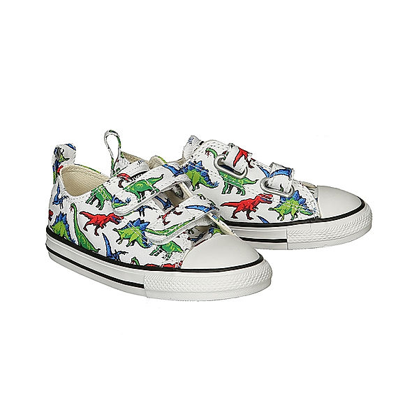 Converse Klett-Sneaker CTAS 2V OX – DINOSAURS in weiss/bunt