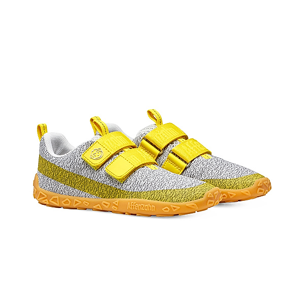 Affenzahn Klett-Sneaker DREAM GREY in grau/gelb