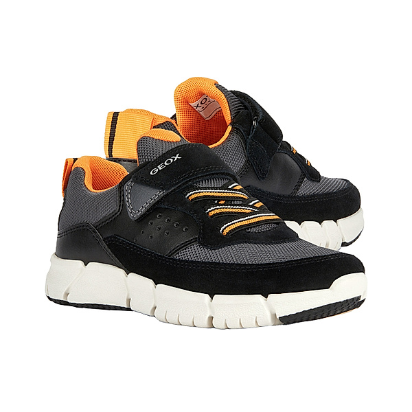 GEOX Klett-Sneaker FLEXYPER in black/orange