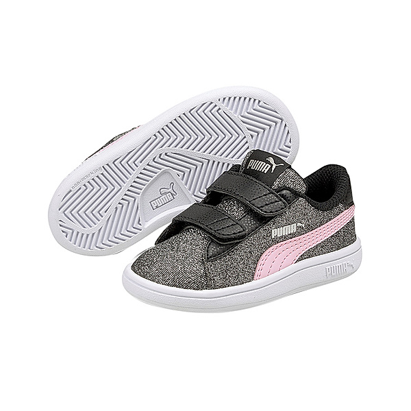 Puma Klett-Sneaker SMASH V2 GLITZ GLAM V INF in schwarz/pink