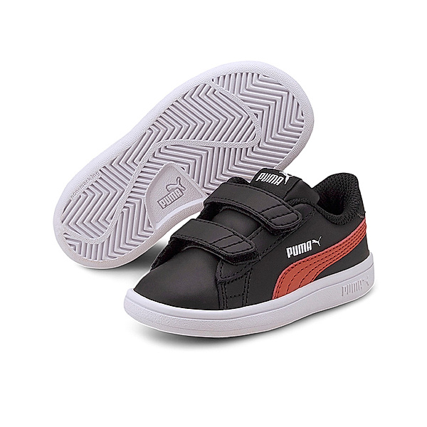 Puma Klett-Sneaker SMASH V2 L V in schwarz/rot