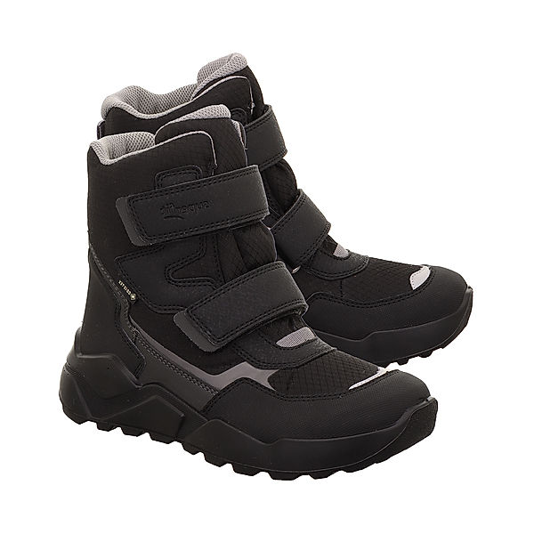 Superfit Klett-Winterboots ROCKET gefüttert in schwarz/hellgrau