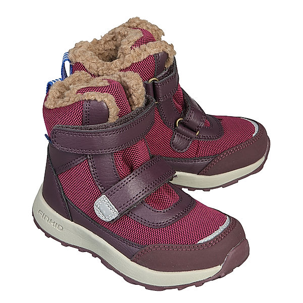 finkid Klett-Winterstiefel LAPPI in beet red/eggplant