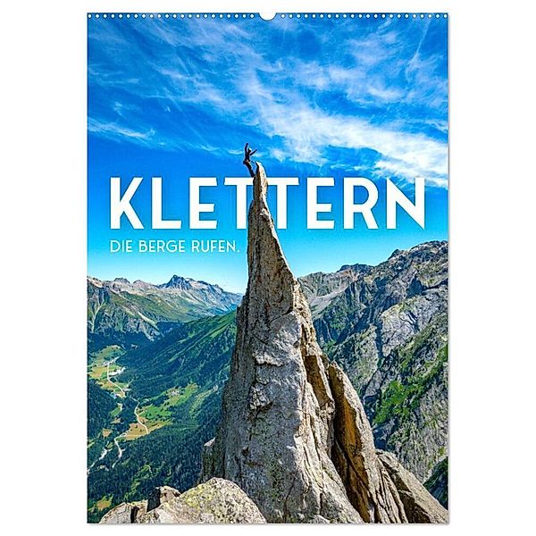 Klettern - Die Berge rufen. (Wandkalender 2024 DIN A2 hoch), CALVENDO Monatskalender, SF