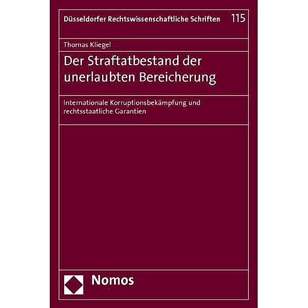 Kliegel, T: Straftatbestand der unerlaubten Bereicherung, Thomas Kliegel