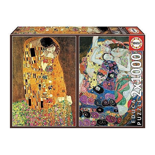 Educa Puzzle, Carletto Deutschland Klimt 2x1000 Teile Art Collection Puzzle