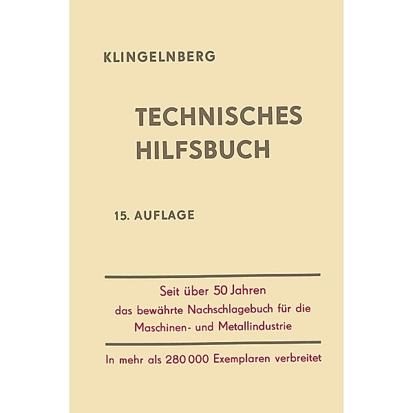 Klingelnberg Technisches Hilfsbuch, W. Ferdinand Klingelnberg