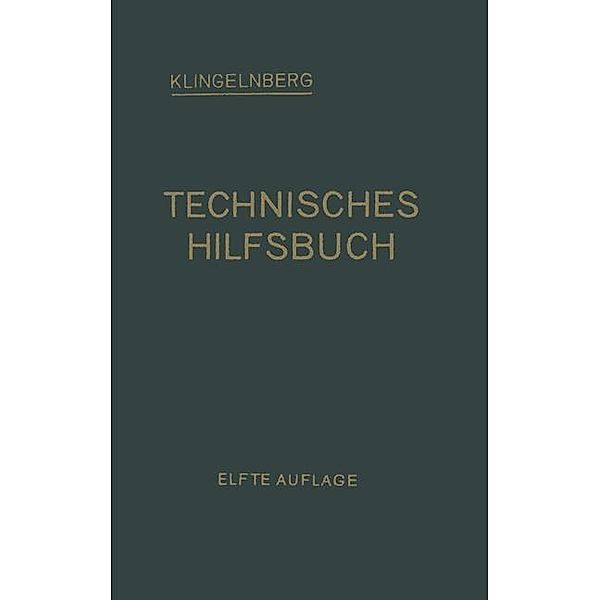 Klingelnberg Technisches Hilfsbuch, W. Ferd Klingelnberg, Ernst Preger, Rudolf Reindl