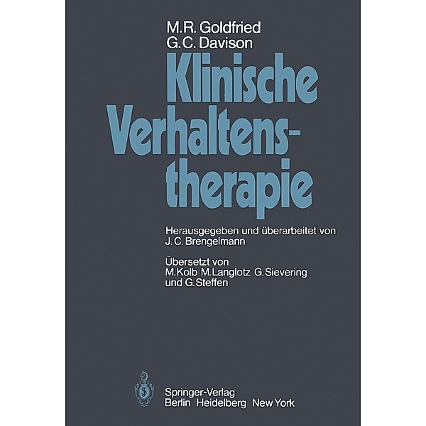 Klinische Verhaltenstherapie, M. R. Goldfried, G. C. Davison