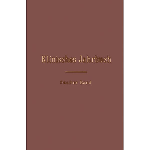 Klinisches Jahrbuch, C. Skrzeczka, G. Schönfeld