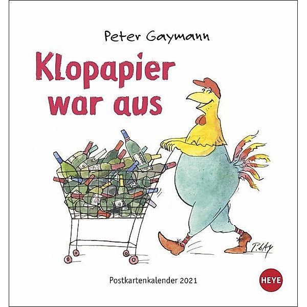 Klopapier war aus, Postkartenkalender 2021, Peter Gaymann