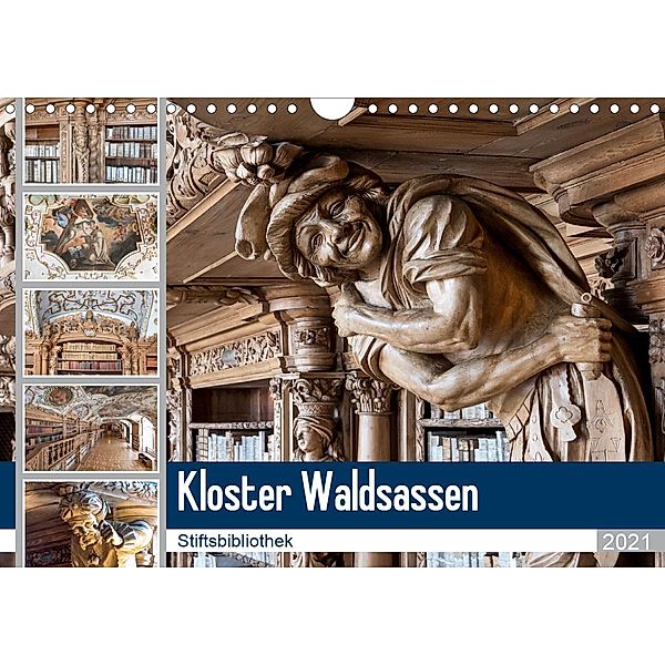 Kloster Waldsassen Stiftsbibliothek (Wandkalender 2021 DIN A4 quer), Bodo Schmidt