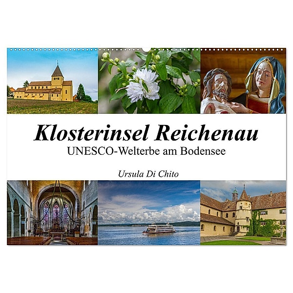 Klosterinsel Reichenau - UNESCO-Welterbe am Bodensee (Wandkalender 2024 DIN A2 quer), CALVENDO Monatskalender, Ursula Di Chito