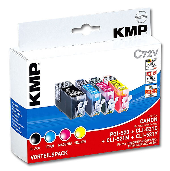 KMP Druckerpatronen Multipack (Ausführung: Canon Pixma C72V)