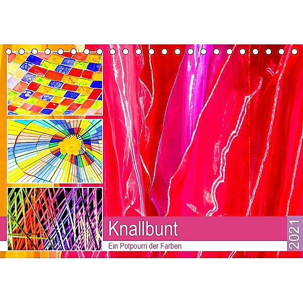 Knallbunt - Ein Potpourri der Farben (Tischkalender 2021 DIN A5 quer), Bettina Hackstein