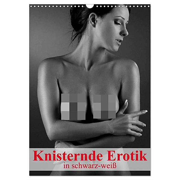 Knisternde Erotik in schwarz-weiss (Wandkalender 2024 DIN A3 hoch), CALVENDO Monatskalender, Elisabeth Stanzer