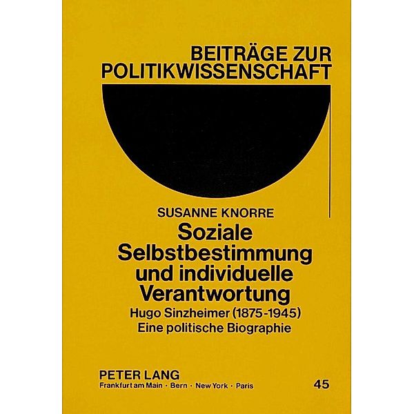 Knorre, S: Soziale Selbstbestimmung und individuelle Verantw, Susanne Knorre