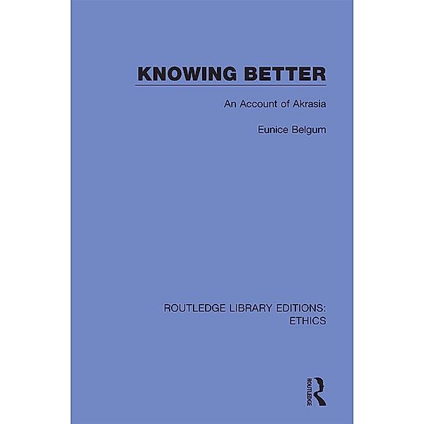 Knowing Better, Eunice Belgum