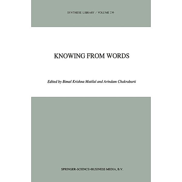 Knowing from Words / Synthese Library Bd.230