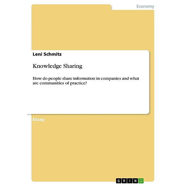 Knowledge Sharing, Leni Schmitz