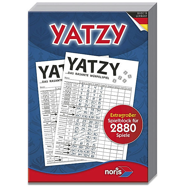 Noris Spiele Knubbel / Yatzy Extragroßer Spielblock für 2880 Spiele (Spiel-Zubehör)