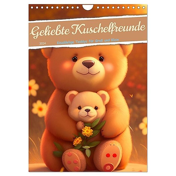 Knuddelige Kuschelfreunde (Wandkalender 2024 DIN A4 hoch), CALVENDO Monatskalender, franky58