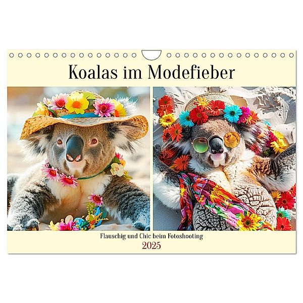 Koalas im Modefieber. Flauschig und Chic beim Fotoshooting (Wandkalender 2025 DIN A4 quer), CALVENDO Monatskalender, Calvendo, Rose Hurley