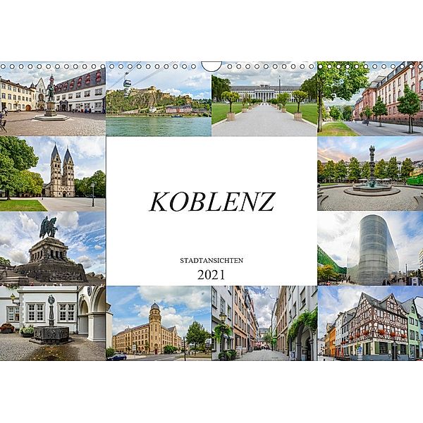 Koblenz Stadtansichten (Wandkalender 2021 DIN A3 quer), Dirk Meutzner