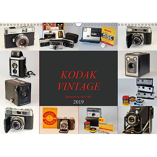 KODAK VINTAGE Kameras von 1934-1982 (Wandkalender 2019 DIN A3 quer), Barbara Fraatz