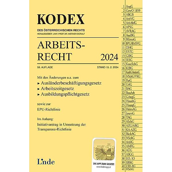 KODEX Arbeitsrecht 2024, Edda Stech, Gerda Ercher-Lederer
