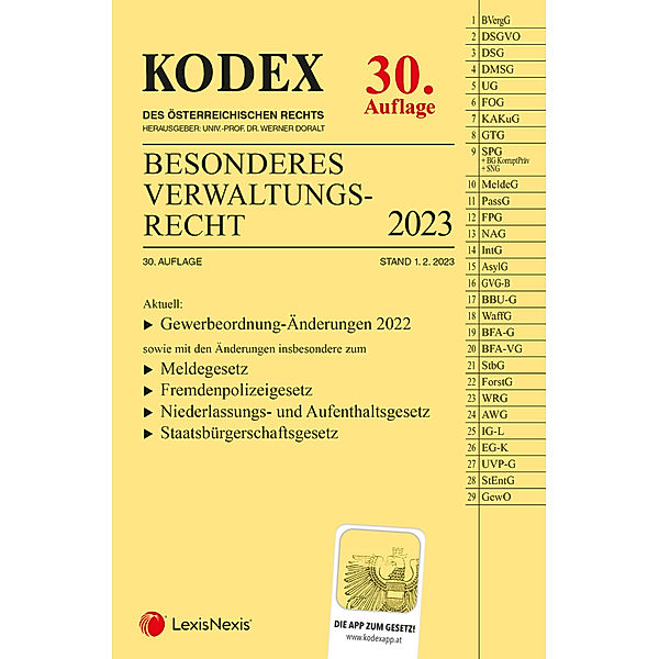 KODEX Besonderes Verwaltungsrecht 2023 - inkl. App