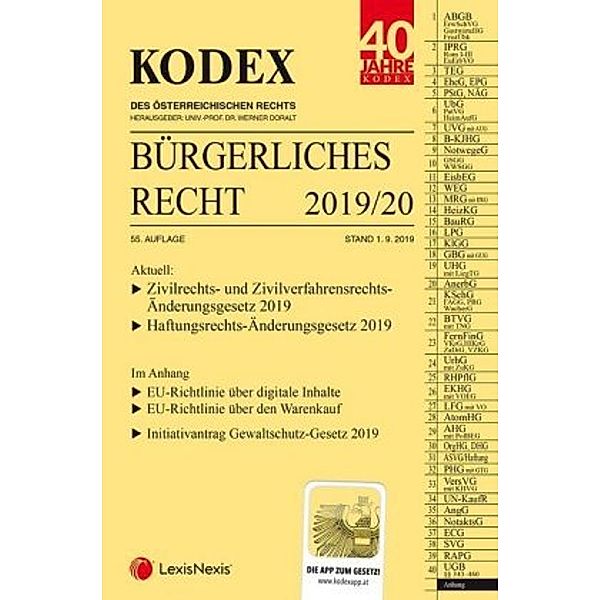 KODEX Bürgerliches Recht 2019/20 (f. Österreich)